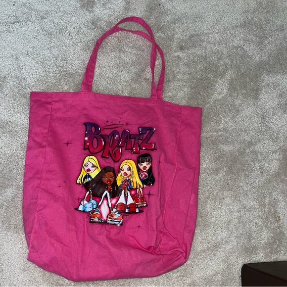 Vintage Bratz dolls large tote bag purse hot pink retro y2k 16” x 17” - Picture 1 of 4
